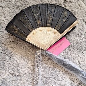 Betsey Johnson #1 Fan Bag Black Lace NWT